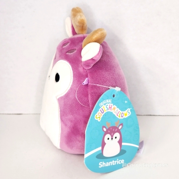 🎁 GAVE AS DONATION 🎄 SHANTRICE 🦌 Purple  Reindeer Christmas 2024 Squishmallow - Picture 2 of 8